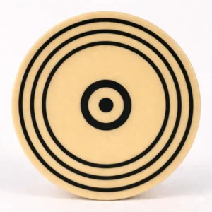 Front view of NHD Professional Carrom Striker DP780 semi-round ivory with smooth glide, balance, and precise control