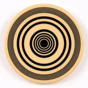 Front view of NHD Professional Carrom Striker DP793 semi-round ivory with smooth glide, balance, and precise control