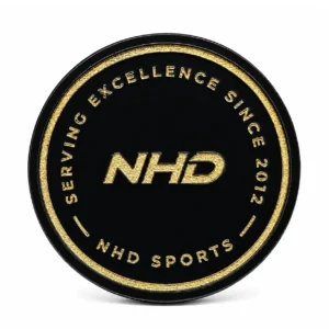 NHD professional carrom striker 600 black, designed for smooth glide, precision shots and excellent control – front view